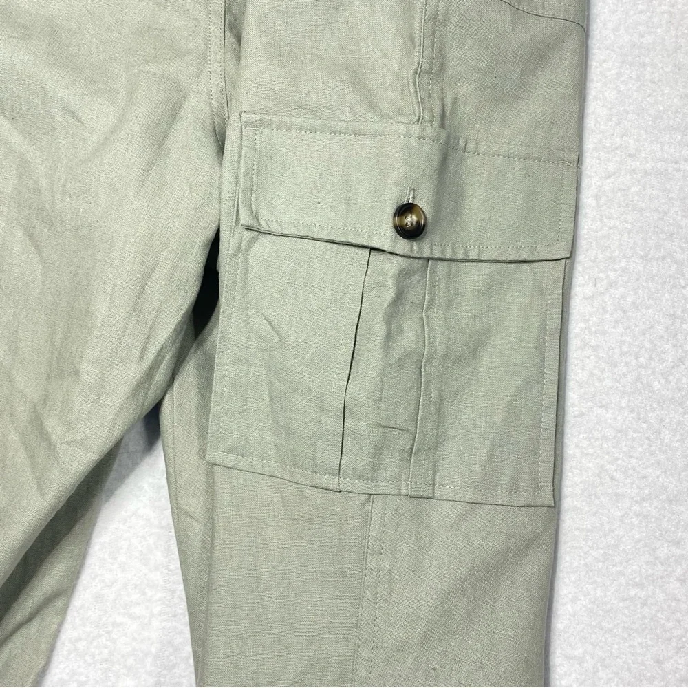 Falls Creek Cargo Pants Women Plus 24 Sage Gray Crop Stretch Casual Workwear NWT - Picture 8 of 16